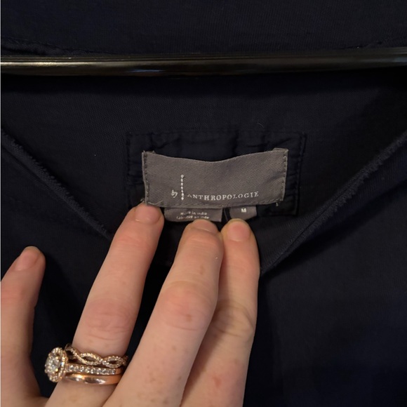 Anthropologie Navy Short Sleeve Top - Picture 3 of 3